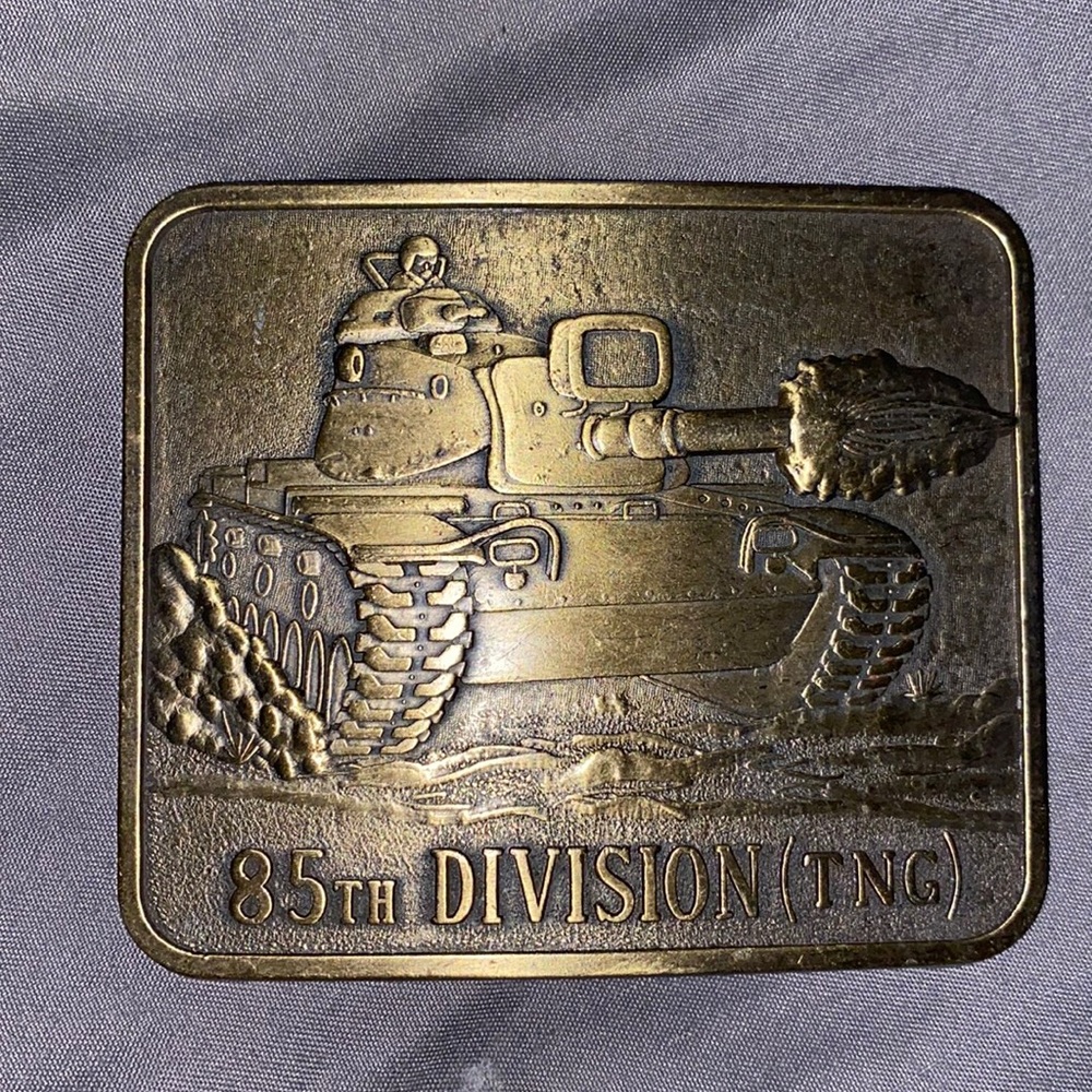 Vintage 85th Division (TNG) Army Tank Belt Buckle